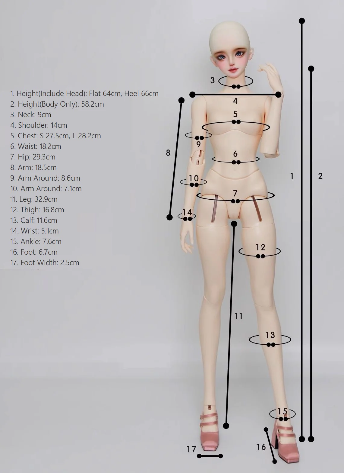1/3 63cm Girl Body | Preorder | PARTS - Image 11