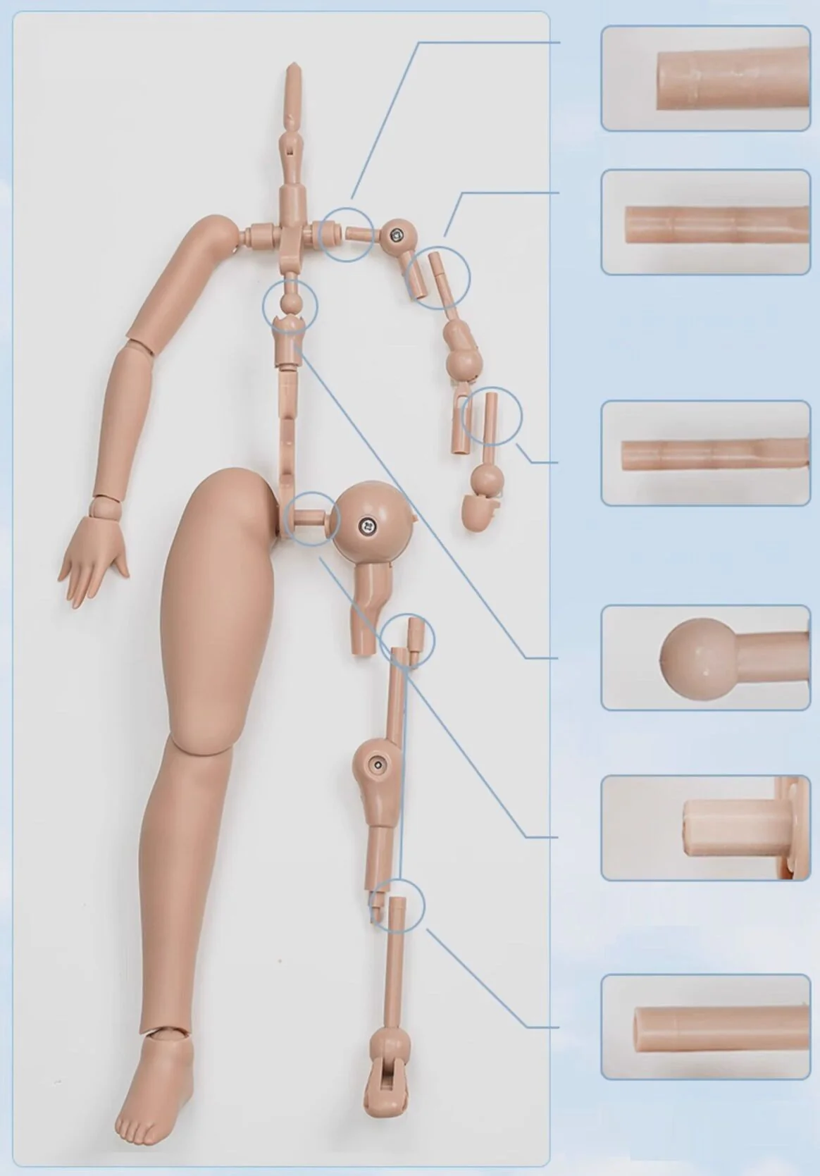 1/4 Girl Body (Mimi Ver.2) Chest L-Chocolate Skin [Limited quantity] | PREORDER | PARTS - Image 7