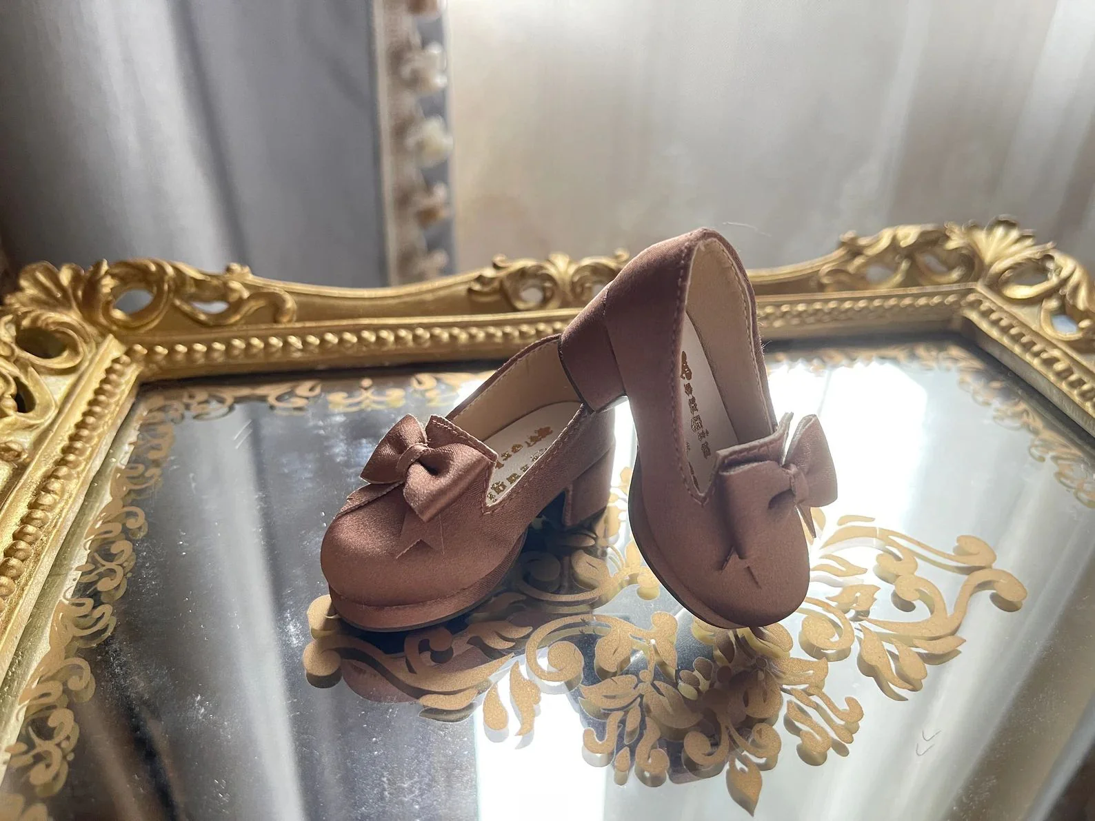 1/4BJD , MDD ,SDM shoes with bow (silky version) -　Brown | Preorder | SHOES - Image 3
