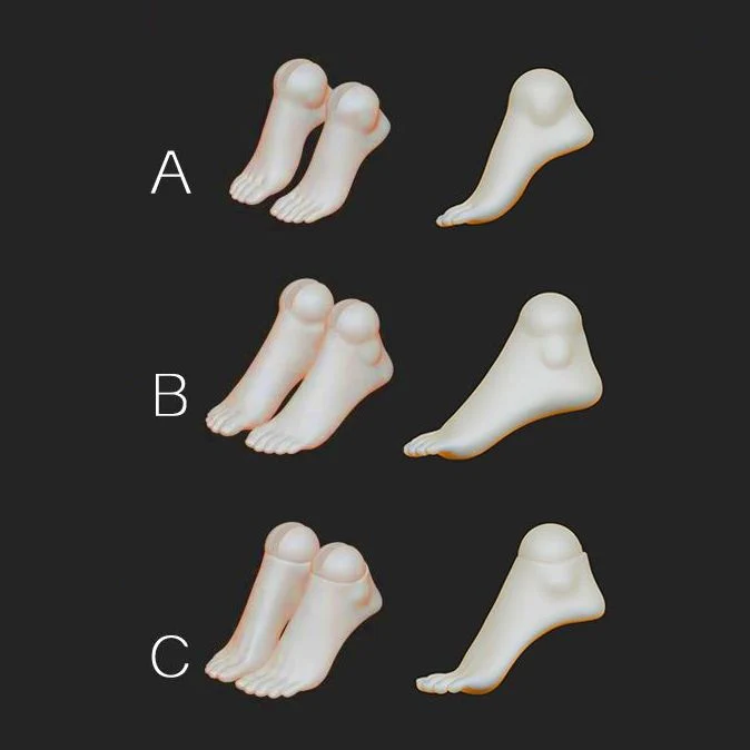 32cm Heel feet parts set(1/6) | Preorder | PARTS - Image 3