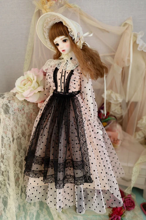 AK-324 Pink dot dress (apron) | Preorder | OUTFIT
