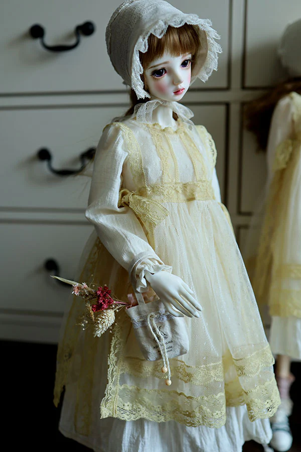 AK-333 Ivory dress, apron set | Preorder | OUTFIT - Image 3
