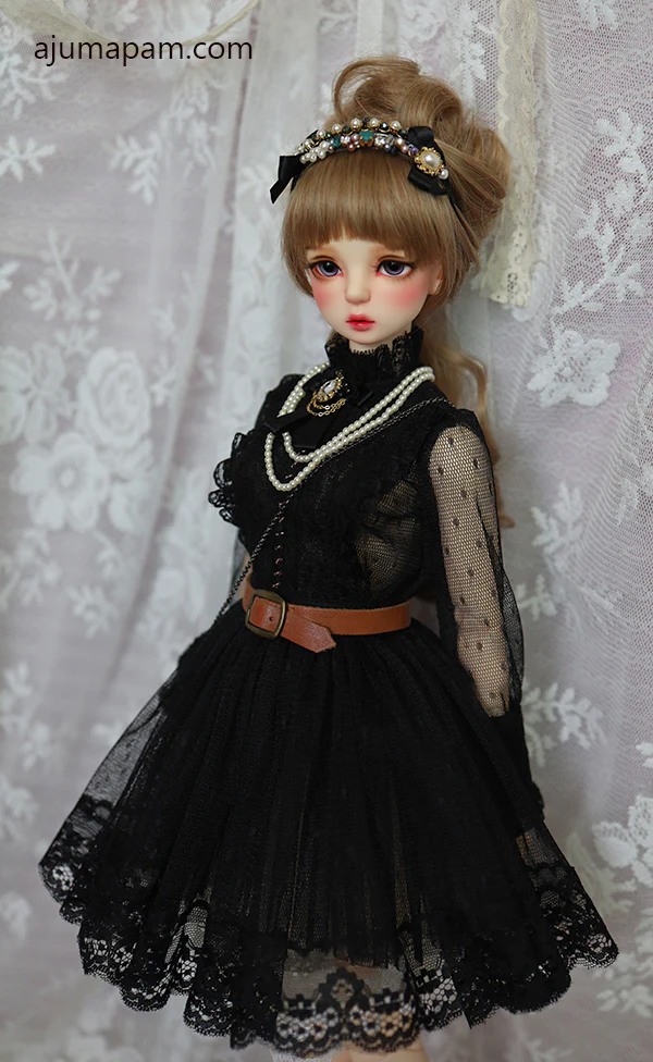 AK-340 Black mesh dress [Basic] | Preorder | OUTFIT - Image 4