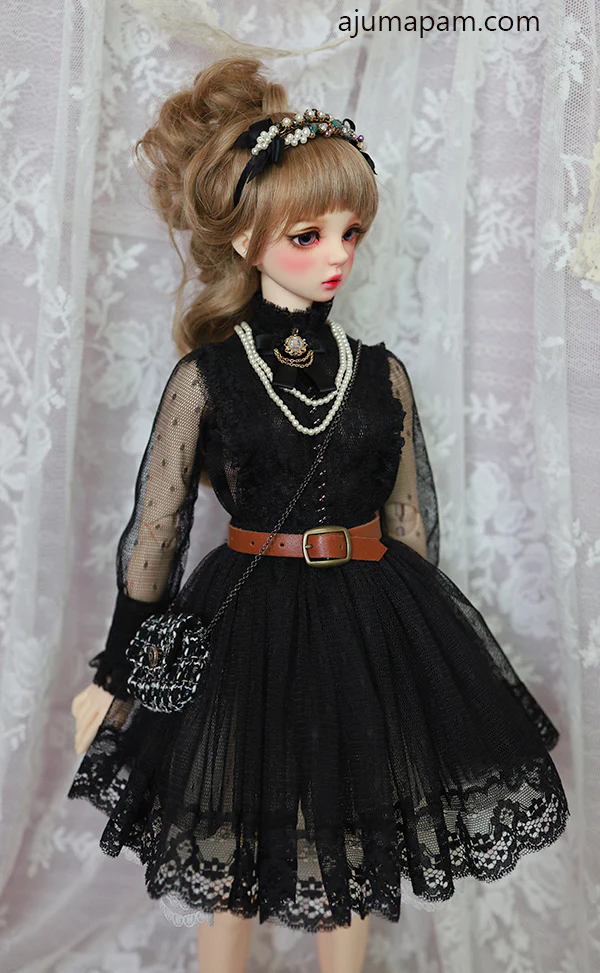 AK-340 Black mesh dress [Basic] | Preorder | OUTFIT - Image 5