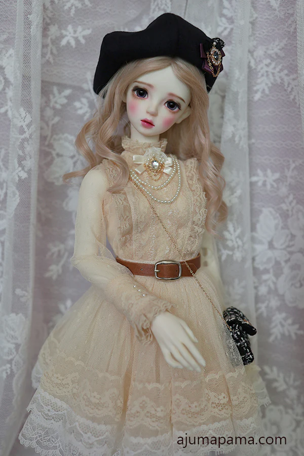 AK-339 Ivory mesh dress [Basic] | Preorder | OUTFIT - Image 2