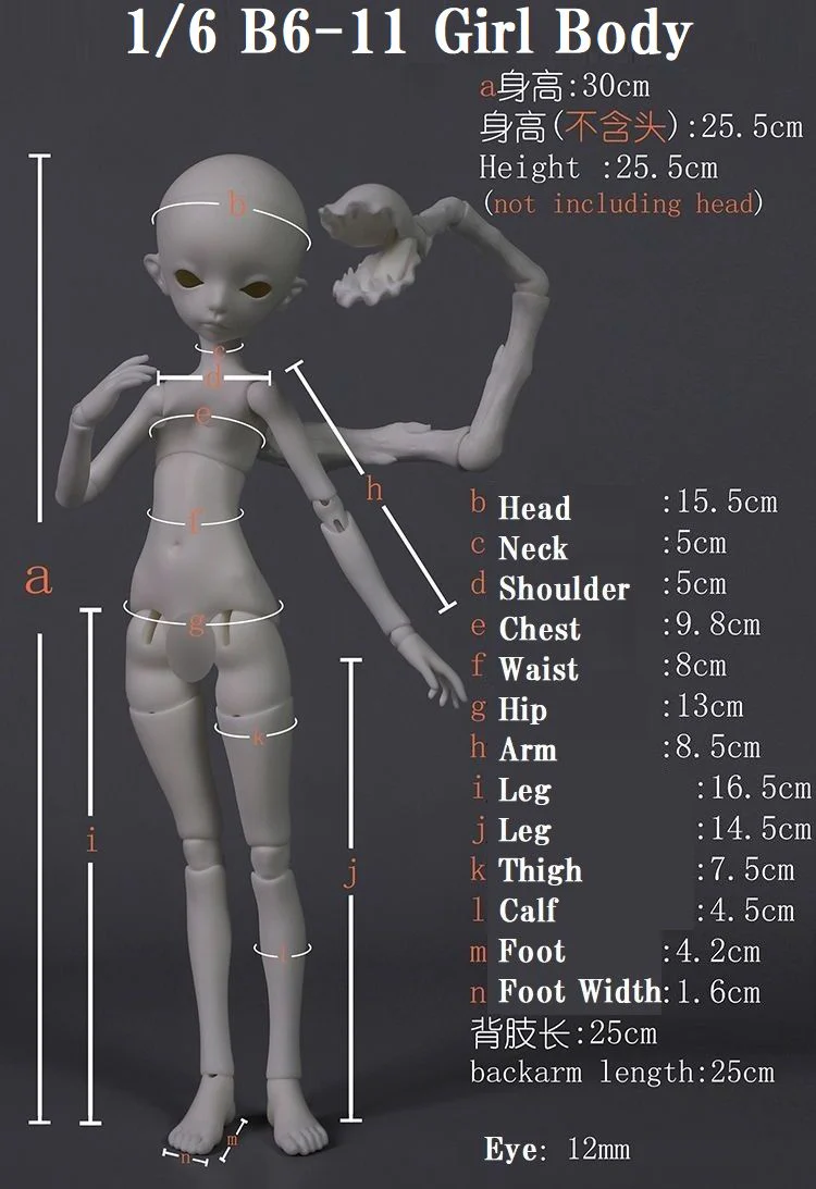 B6-11 Girl Body | Preorder | PARTS - Image 10