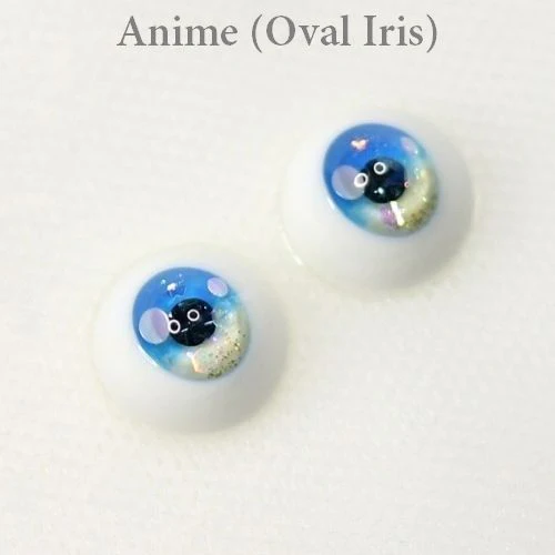 Beach Eyes -Green Anime (Oval Iris) 18mm | Item in Stock | EYE - Image 4