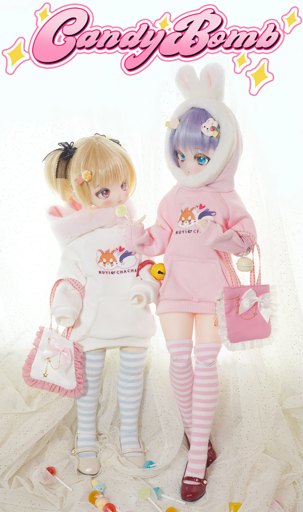 CANDY❤BOMB01 Rabbit powder (pink) set | [OUTFIT] - Image 2