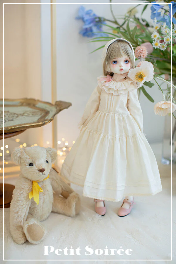 Caroline Dress (for MSD) - Cream Dress + Pink Apron  | Preorder | OUTFIT - Image 11