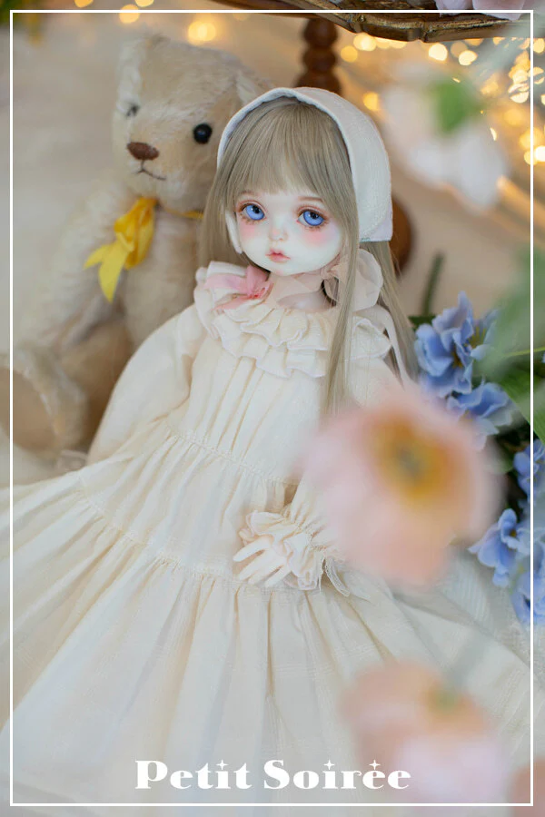 Caroline Dress (for MSD) - Cream Dress + Pink Apron  | Preorder | OUTFIT - Image 13