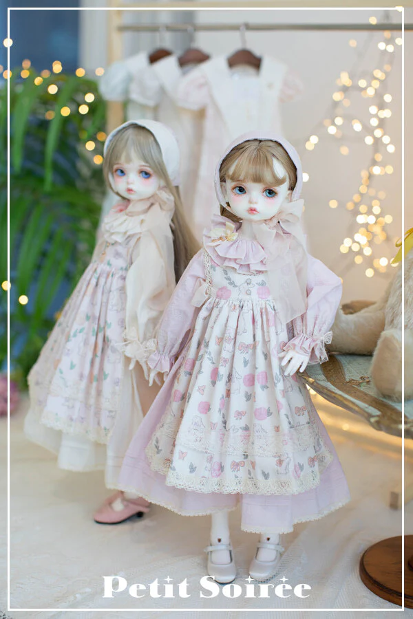 Caroline Dress (for MSD) - Cream Dress + Pink Apron  | Preorder | OUTFIT - Image 15