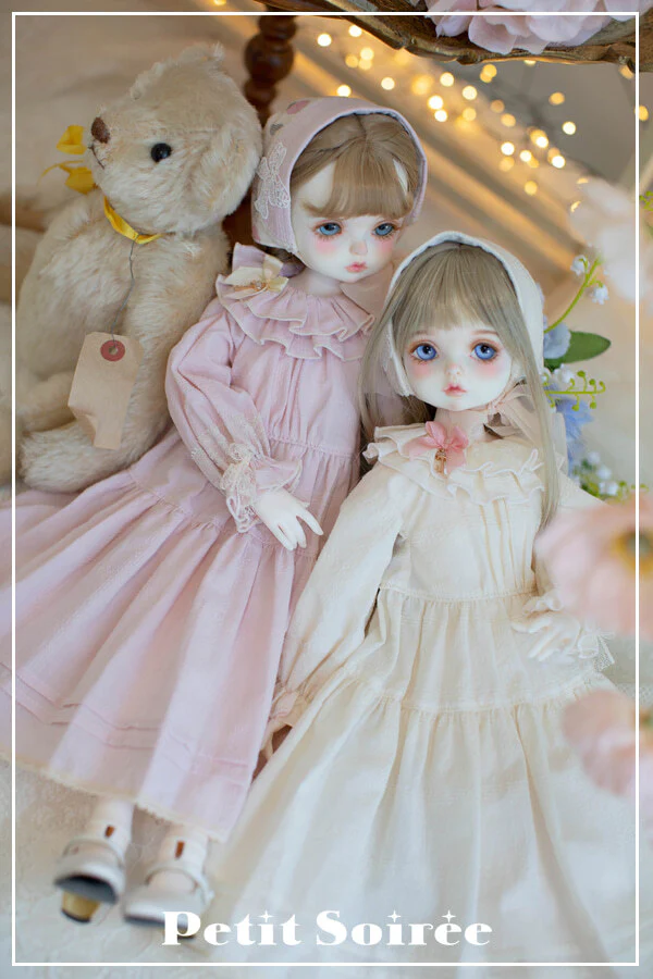 Caroline Dress (for MSD) - Cream Dress + Pink Apron  | Preorder | OUTFIT - Image 17