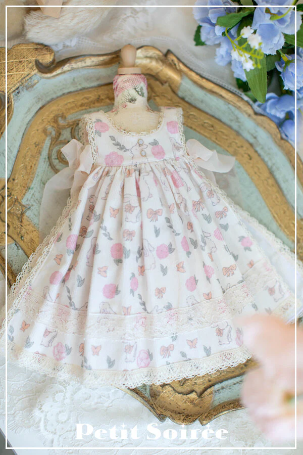 Caroline Dress (for MSD) - Cream Dress + Pink Apron  | Preorder | OUTFIT - Image 19