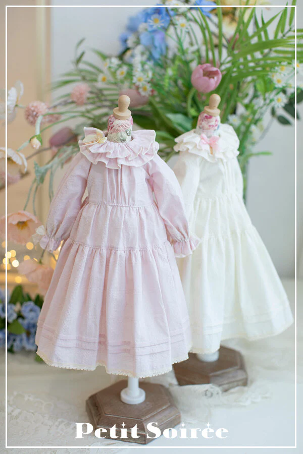 Caroline Dress (for MSD) - Cream Dress + Pink Apron  | Preorder | OUTFIT - Image 22