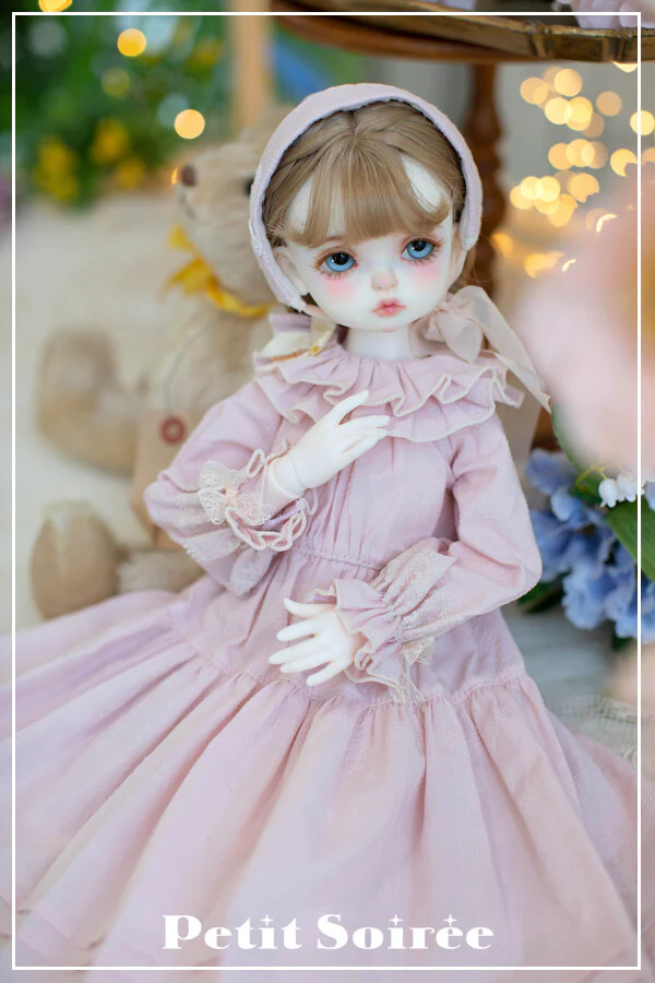 Caroline Dress (for MSD) - Cream Dress + Pink Apron  | Preorder | OUTFIT - Image 8