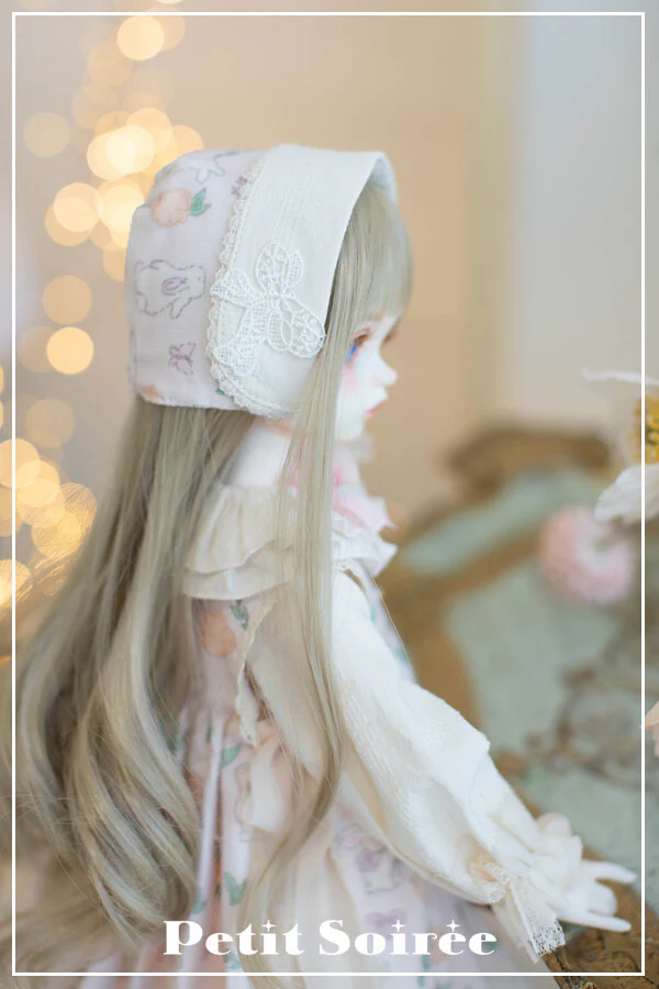 Caroline Dress (for MSD) - Cream Dress + Pink Apron  | Preorder | OUTFIT - Image 9