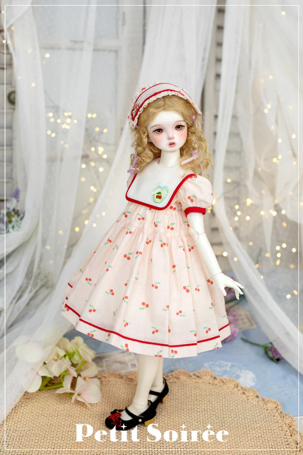 Cherry Dress (Peach Cherry) | PREORDER | OUTFIT - Image 4