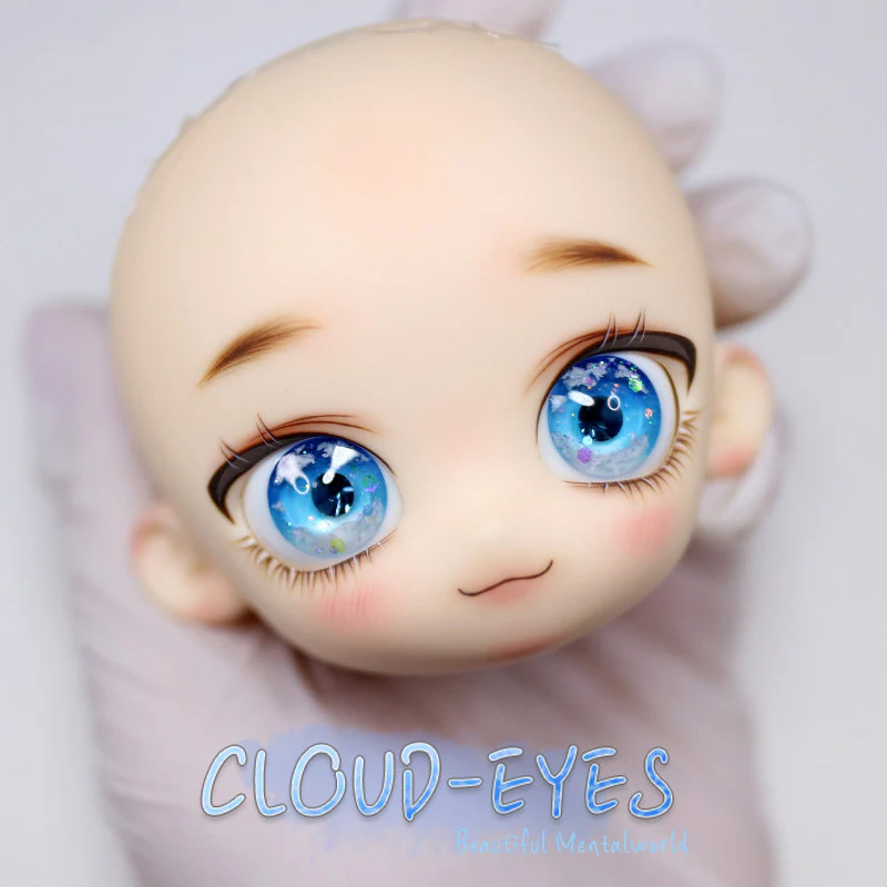 Cloud Eyes -Blue Black Pupil 18mm | Item in Stock | EYE - Image 5