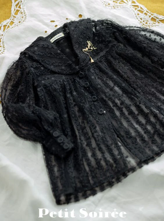 Duvet (Blouse for 70~75cm Boy): Black [Limited Quantity] | Preorder | OUTFIT