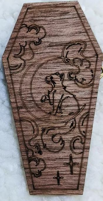 Gothic Style Menu Board: 1/4 Black Cat | PREORDER | ACCESSORY - Image 3
