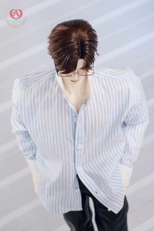 Light blue striped shirt［75］-Crew Neck | Preorder | OUTFIT - Image 4