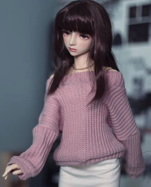 [SD16G] Off-shoulder knit - Pink [Limited Quantity] | Preorder | Outfit
