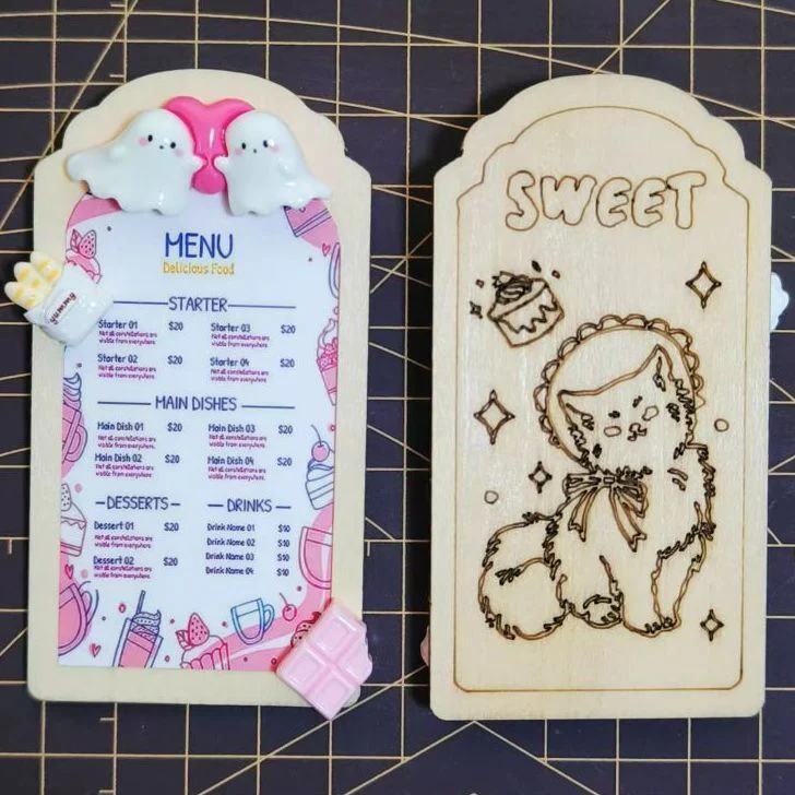 Menu Board: 1/3 Cat ＆ Bear Set | PREORDER | ACCESSORY - Image 2