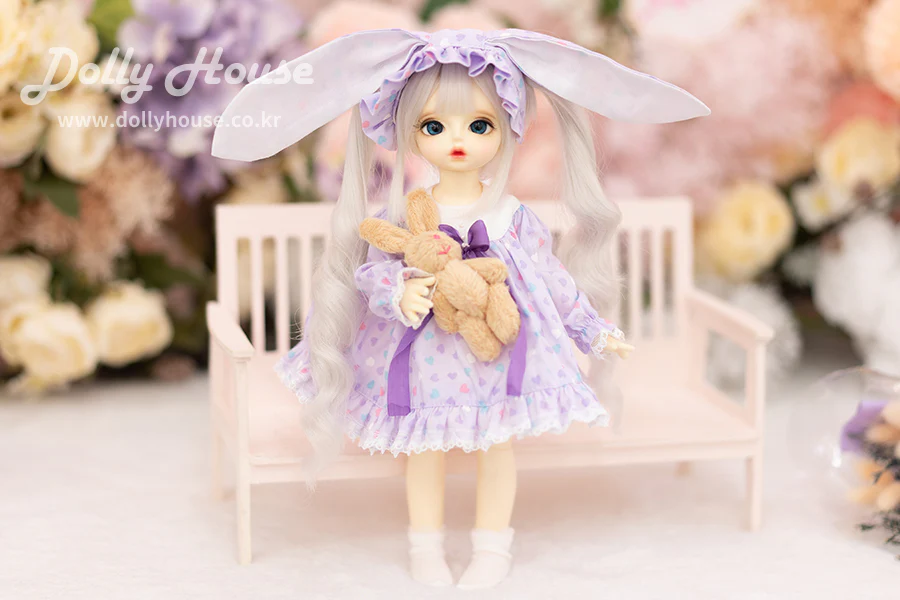 Mokona Pajamas - Heart Purple  [26cm] [Limited quantity]  | Preorder | OUTFIT - Image 3