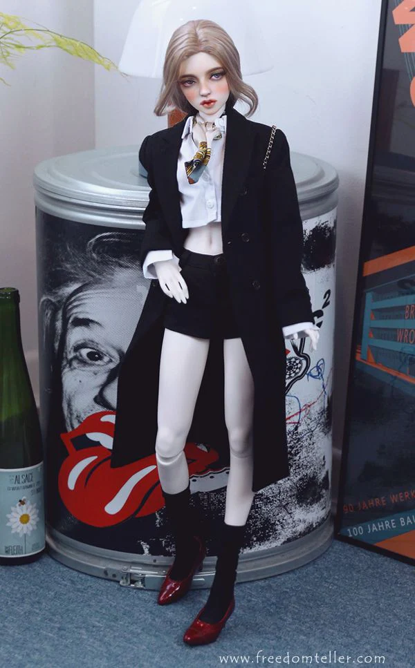 Overfit Coat-Double Breasted 58cm,64cm: Black [Limited time] | Preorder | OUTFIT - Image 2