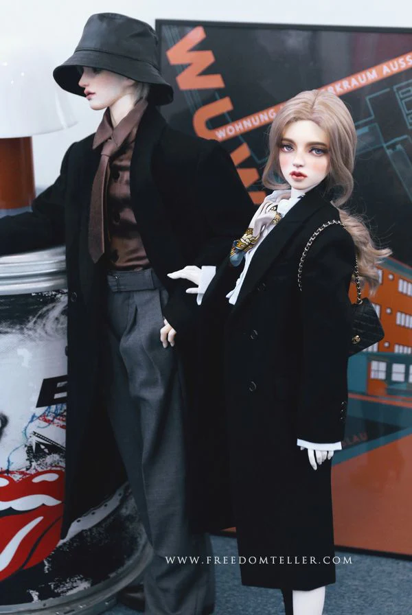 Overfit Coat-Double Breasted 58cm,64cm: Black [Limited time] | Preorder | OUTFIT - Image 6