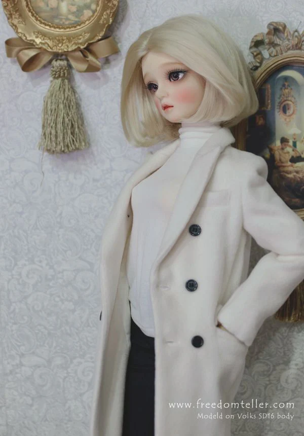 Overfit Coat-Double Breasted 58cm,64cm: Black [Limited time] | Preorder | OUTFIT - Image 9