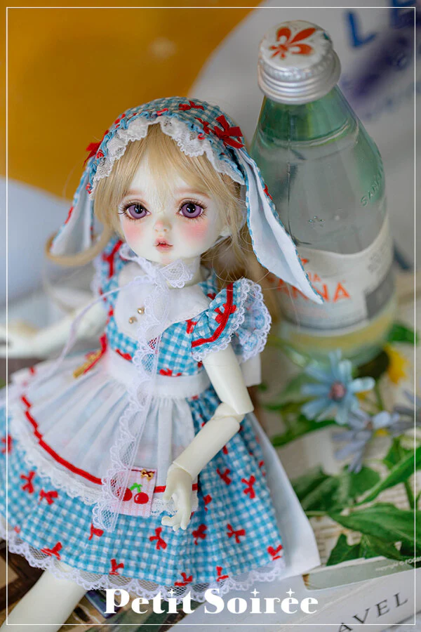 Petit Rabbit Dress (for USD):Blue (Red ribbon) | Preorder | OUTFIT - Image 4