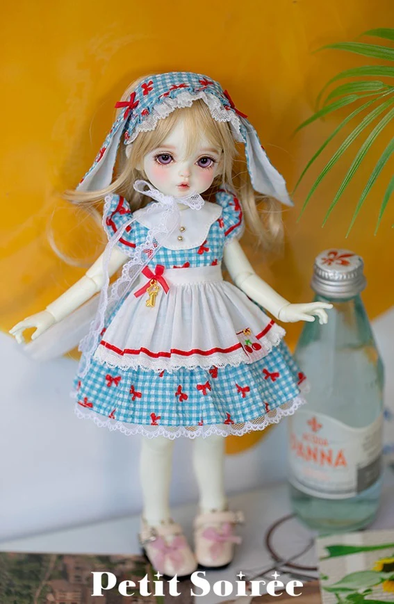 Petit Rabbit Dress (for USD):Blue (Red ribbon) | Preorder | OUTFIT - Image 6