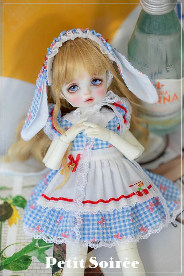 Petit Rabbit Dress (for USD):Sea blue (Pink ribbon) | Preorder | OUTFIT - Image 5