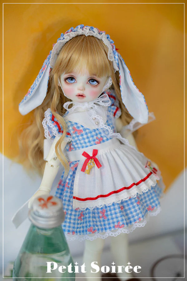 Petit Rabbit Dress (for USD):Sea blue (Pink ribbon) | Preorder | OUTFIT - Image 6