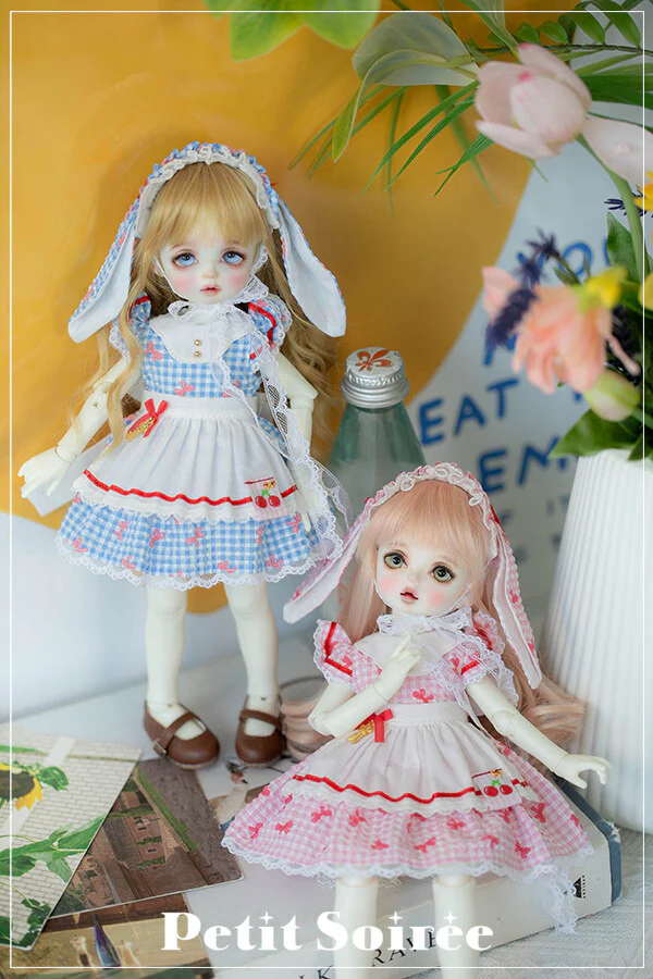 Petit Rabbit Dress (for USD):Sea blue (Pink ribbon) | Preorder | OUTFIT - Image 8