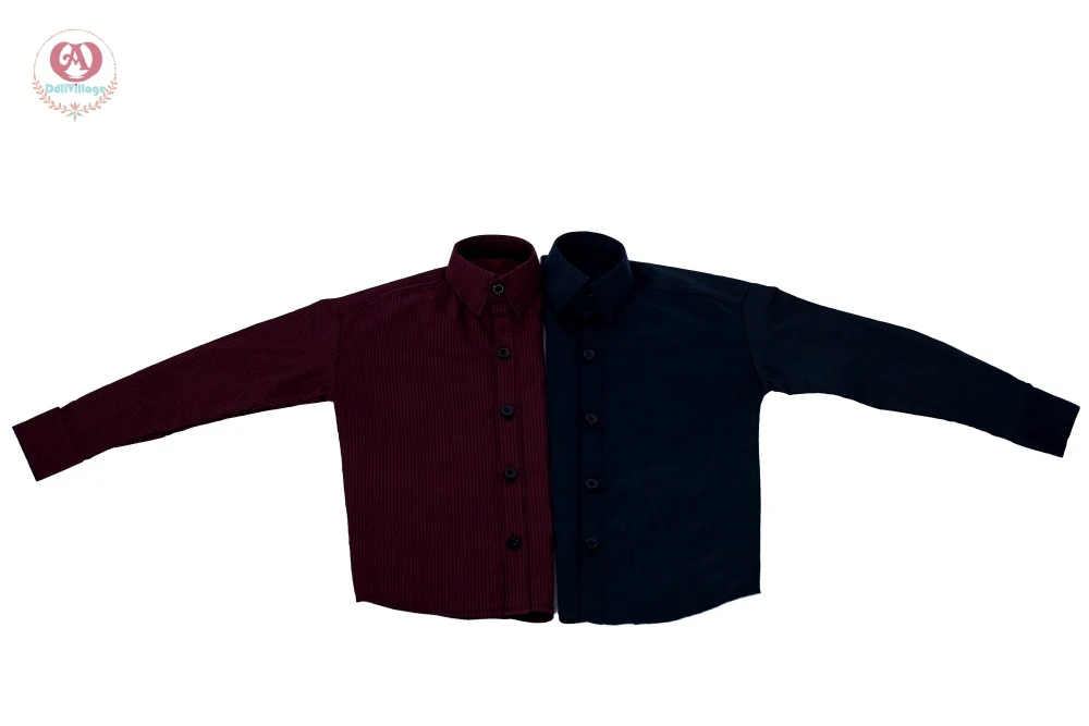 Pinstriped shirt［75］-Black Burgundy | Preorder | OUTFIT - Image 7