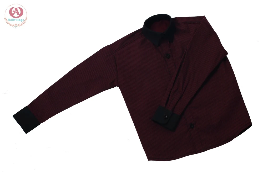 Pinstriped shirt［75］-Burgundy | Preorder | OUTFIT - Image 12
