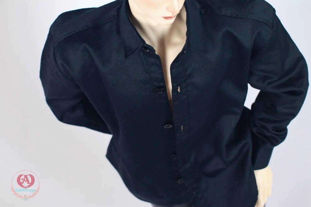 Pinstriped shirt［75］-Dark Blue | Preorder | OUTFIT - Image 3