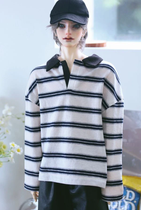 Polo Rugby T Black Stripe: 70cm | Preorder | OUTFIT
