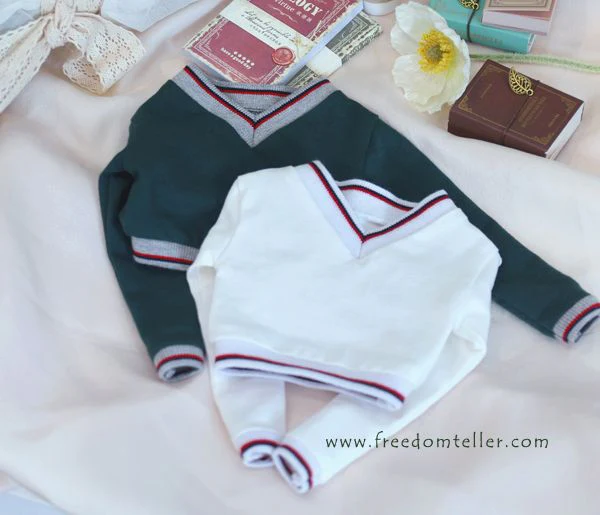 Preppy V-Top (Cropped) Ivory: 58cm&64cm | Preorder | OUTFIT - Image 6