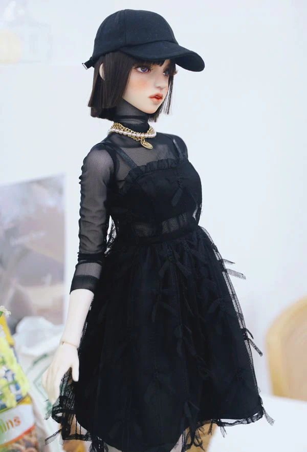Ribbony (Mini Dress) Black +Hair Ribbon Off-White 58cm&64cm | Preorder | OUTFIT - Image 4