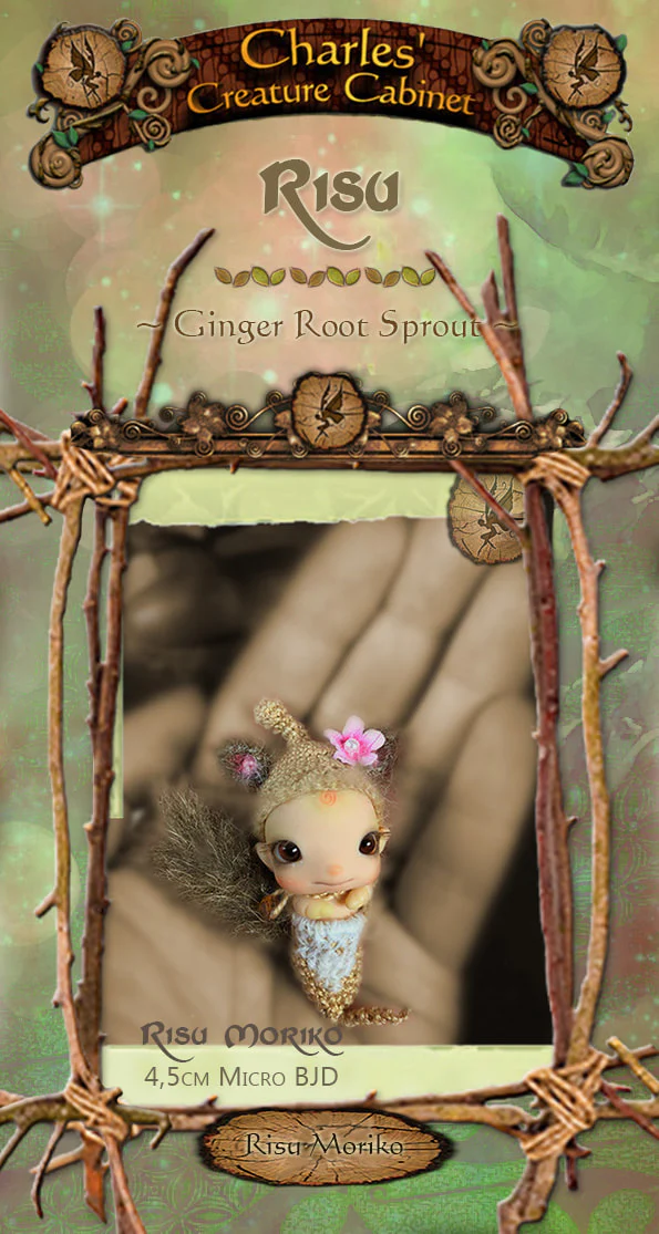 Risu Moriko ~ GingerRoot Sprout Grub 4,5cm ~ "Exclusive 10LE" Micro BJD [Limited Quantity] | Preorder | DOLL - Image 3
