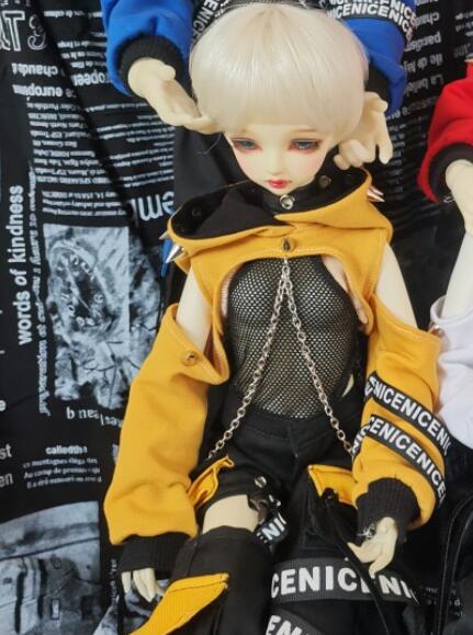Sketch shirt punk set (yellow: 70-73cm) | Item in Stock | OUTFIT - Image 3
