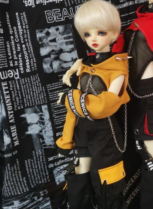 Sketch shirt punk set (yellow: 70-73cm) | Item in Stock | OUTFIT - Image 4