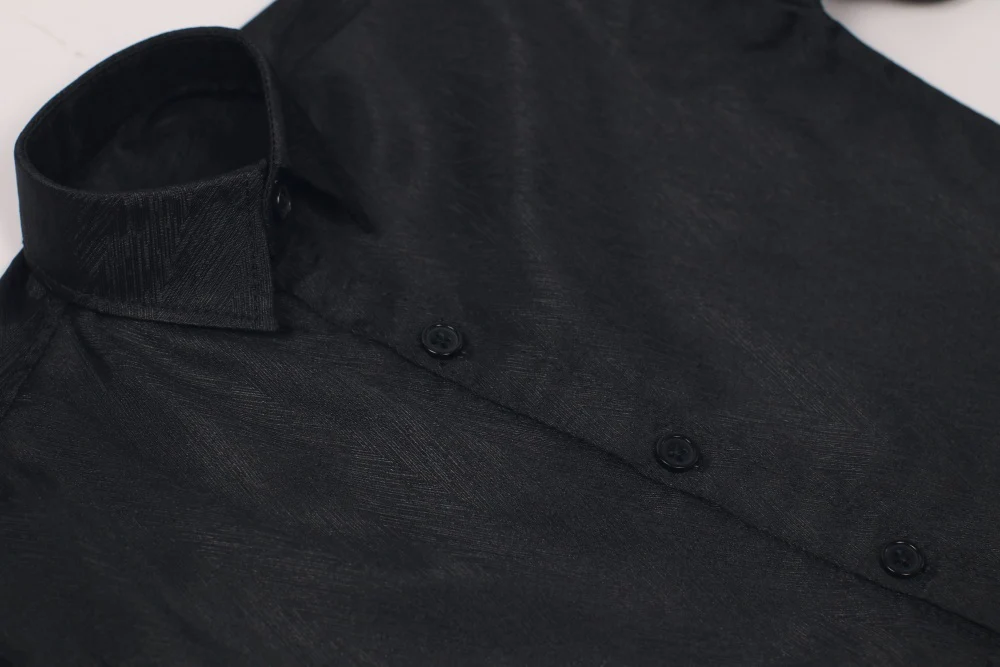 Textured Shirt -Black［75] | Preorder | OUTFIT - Image 11
