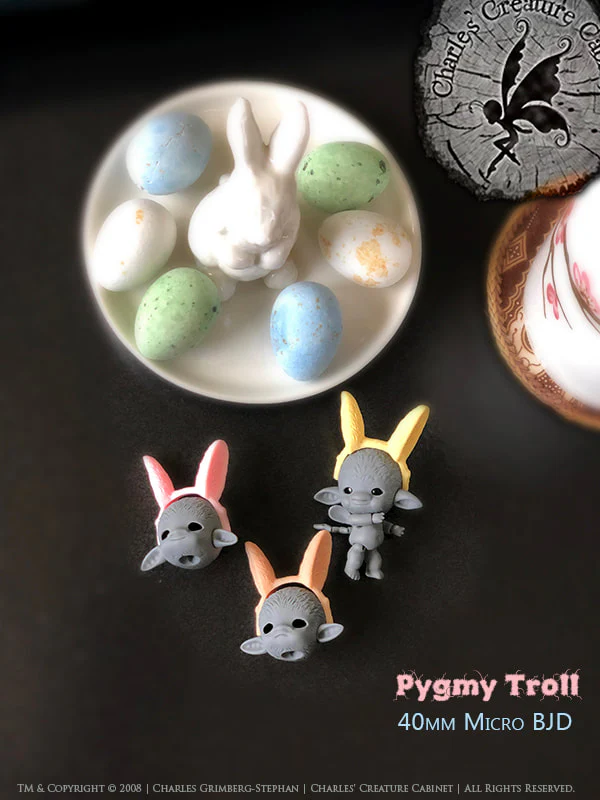 Triplets - 3x Baby Pygmy Troll ~ Rose Quartz Pink | Preorder | DOLL - Image 12