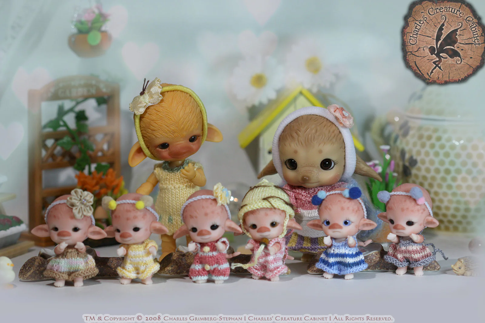 Triplets - 3x Baby Pygmy Troll ~ Rose Quartz Pink | Preorder | DOLL - Image 4