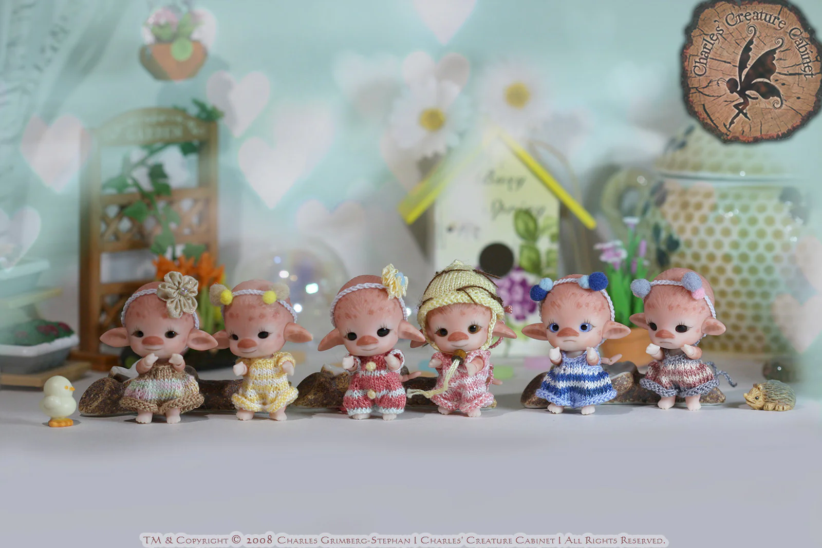 Triplets - 3x Baby Pygmy Troll ~ Rose Quartz Pink | Preorder | DOLL - Image 5