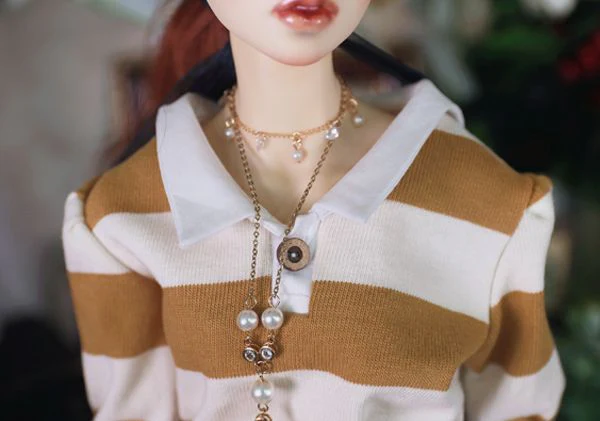 Wide Stripe T (w/collar) -Mustard Yellow/ 70cm | Preorder | OUTFIT - Image 2